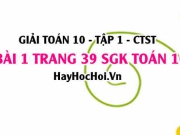 Giải bài 1 trang 39 Toán 10 tập 1 SGK Chân trời sáng tạo:...